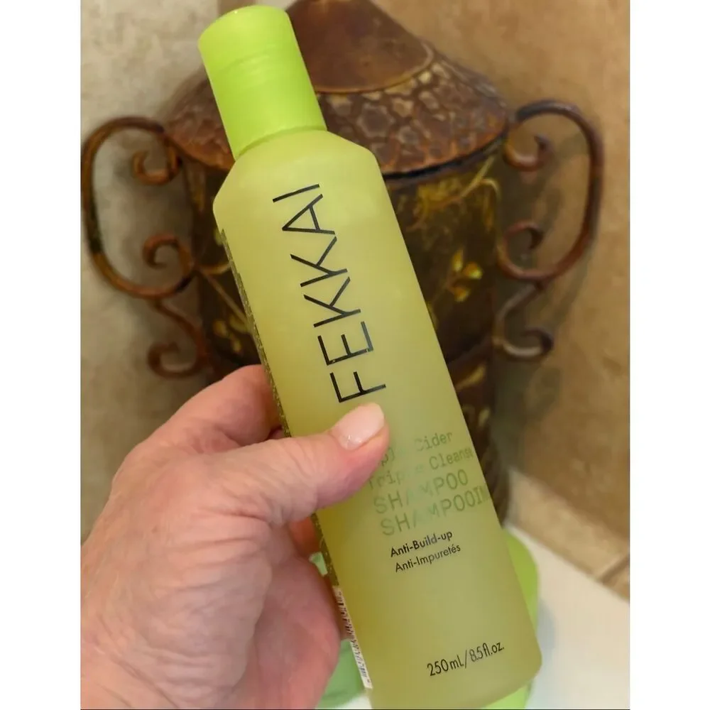 FEKKAI -NWT 3-Piece Apple Cider Detox Hair Care Products/Shampoo,  Rinse & Scrub